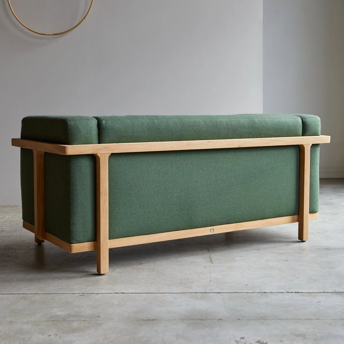 Cobbelwood - Canapé En Chêne Massif Et Tissu Dark Green, 2 Places 5 Cobbelwood - Canapé En Chêne Massif Et Tissu Dark Green, 2 Places – Image 5