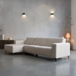 Lars - Canapé D'angle Gauche En Tissu écru 300 X 150 Cm, 5 Places -Homezia Soldes Boutique 1200 1200 canape d angle gauche en tissu ecru 150 cm lars 3