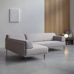 Finn - Canapé D'angle Gauche En Tissu Gris 270 X 180 Cm, 4 Places -Homezia Soldes Boutique 1200 1200 canape d angle gauche en tissu grsi 270 cm finn 3