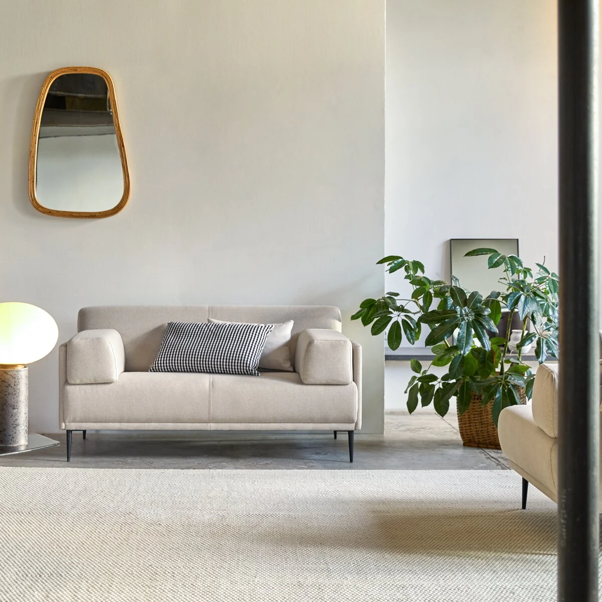 Finn - Canapé En Tissu écru 2-3 Places 1 Finn - Canapé En Tissu écru 2-3 Places