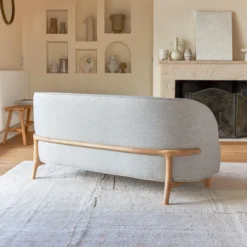 Hoya - Canapé En Chêne Massif Et Et Tissu Gris 2 Places -Homezia Soldes Boutique 1200 1200 canape hoya en chene massif et tissu gris 2 places 3