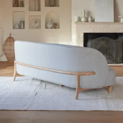 Hoya - Canapé En Chêne Massif Et Tissu Gris 3 Places -Homezia Soldes Boutique 1200 1200 canape hoya en chene massif et tissu gris 3 places 3