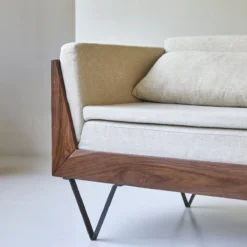 Metric - Canapé En Palissandre Massif Et Tissu, 2 Places -Homezia Soldes Boutique 1200 1200 canape metric en palissandre massif et tissu 2 places 3