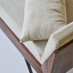 Metric - Canapé En Palissandre Massif Et Tissu, 2 Places -Homezia Soldes Boutique 1200 1200 canape metric en palissandre massif et tissu 2 places 4