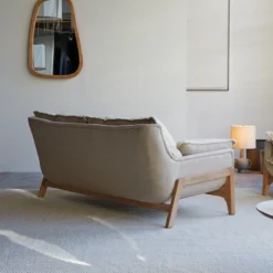 Woodnest - Canapé En Chêne Massif Et Tissu Linen 2 Places -Homezia Soldes Boutique 1200 1200 canape woodnest en chene massif et tissu linen 2 places 6