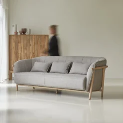 Yas - Canapé En Chêne Massif Et Tissu Gris 3 Places -Homezia Soldes Boutique 1200 1200 canape yas en chene massif et tissu gris 3 places 3