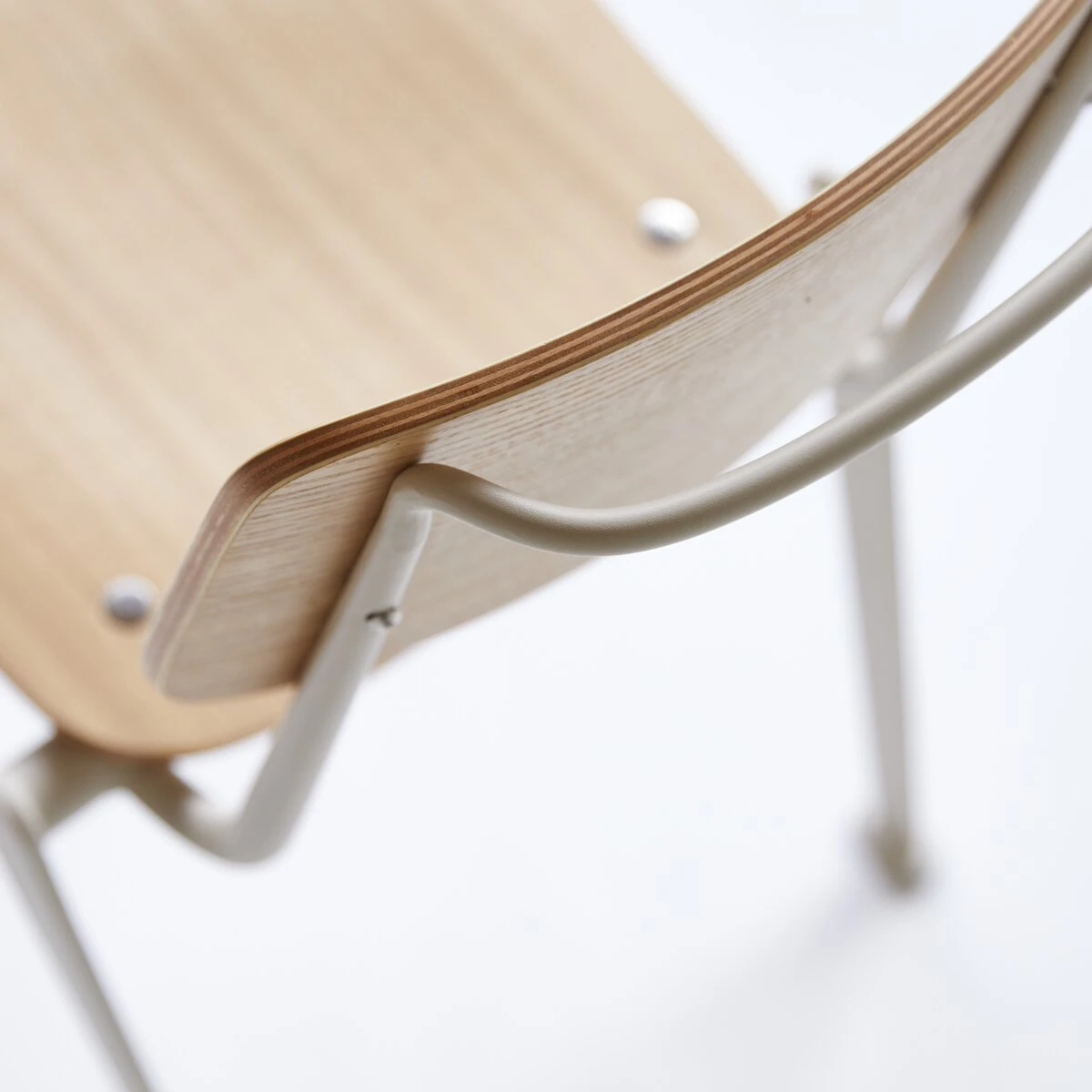 Mio - Chaise En Frêne Et Métal White 2 Mio - Chaise En Frêne Et Métal White – Image 2