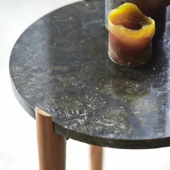 Nestor - Chevet En Teck Et Marbre Black -Homezia Soldes Boutique 1200 1200 chevet en teck et marbre nestor black 3