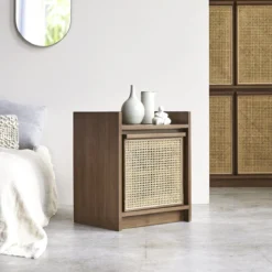 Roots - Chevet En Teck Massif Recyclé Et Cannage -Homezia Soldes Boutique 1200 1200 chevet en teck massif et cannage roots 3