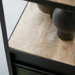 Industriel - Colonne De Salle De Bain En Manguier Et Métal -Homezia Soldes Boutique 1200 1200 colonne de salle de bain en manguier et metal industriel 2