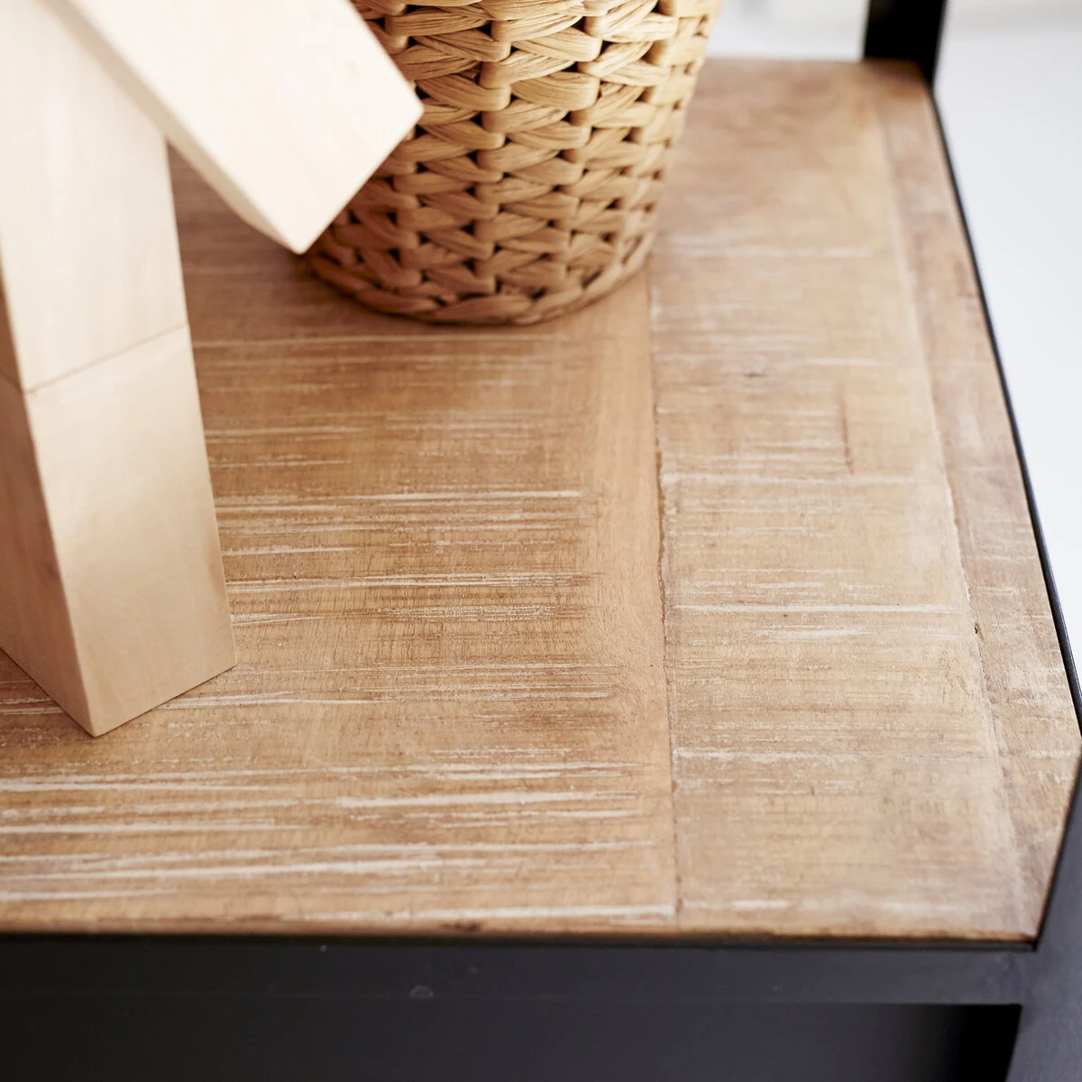 Industriel - Colonne En Manguier Et Métal 3 Industriel - Colonne En Manguier Et Métal – Image 3