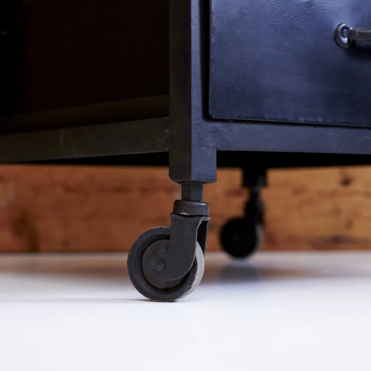 Industriel - Colonne En Manguier Et Métal 6 Industriel - Colonne En Manguier Et Métal – Image 6