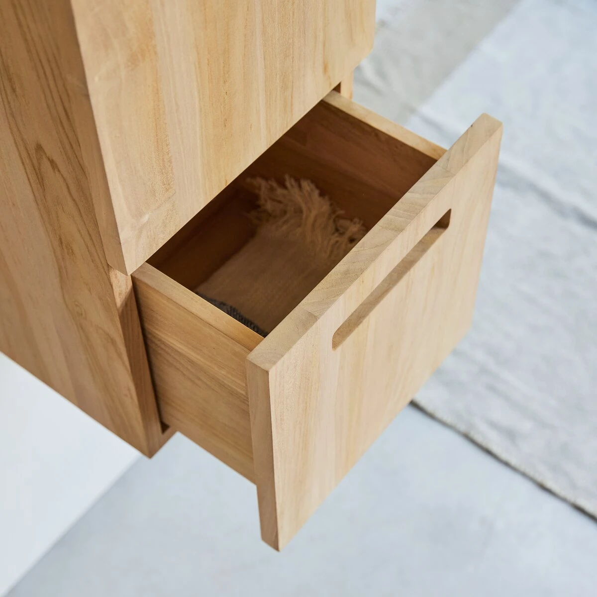 Line - Colonne En Teck Massif 2 Line - Colonne En Teck Massif – Image 2