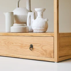 Clovis - Console 1 Tiroir En Chêne Massif -Homezia Soldes Boutique 1200 1200 console 1 tiroir en chene massif clovis 5