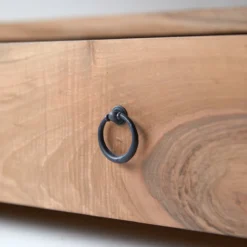 Clovis - Console 1 Tiroir En Noyer Massif Français -Homezia Soldes Boutique 1200 1200 console 1 tiroir en noyer massif francais clovis 4