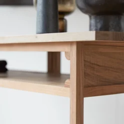 Clovis - Console 1 Tiroir En Noyer Massif Français -Homezia Soldes Boutique 1200 1200 console 1 tiroir en noyer massif francais clovis 5