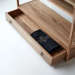 Clovis - Console 1 Tiroir En Noyer Massif Français -Homezia Soldes Boutique 1200 1200 console 1 tiroir en noyer massif francais clovis 6