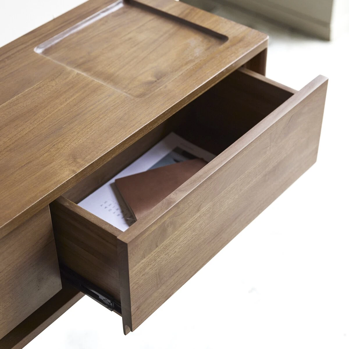 Circa - Console 2 Tiroirs En Teck Massif 2 Circa - Console 2 Tiroirs En Teck Massif – Image 2