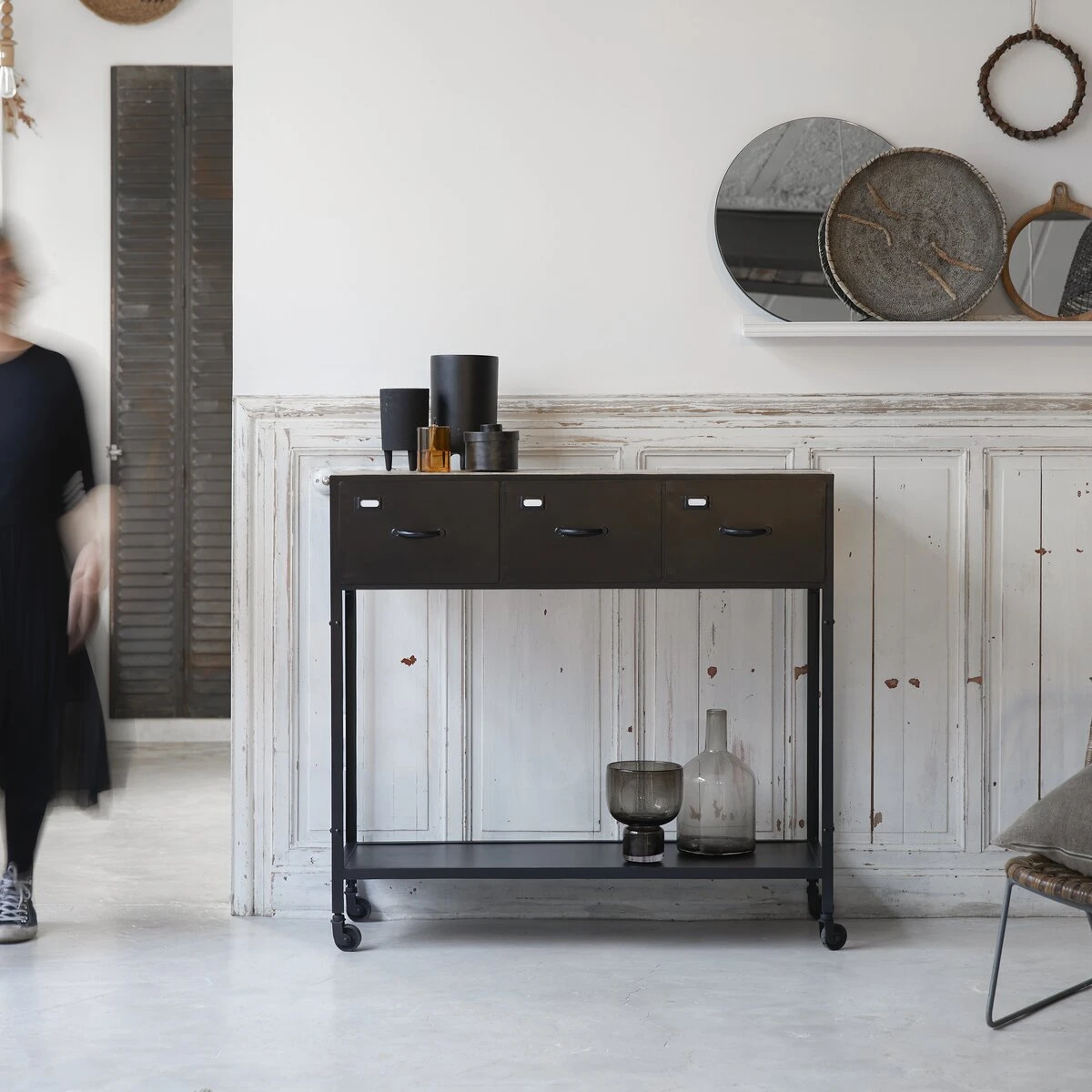 Industriel - Console En Métal 1 Industriel - Console En Métal