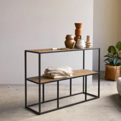 Isak - Console En Orme Massif Et Métal -Homezia Soldes Boutique 1200 1200 console en orme massif et metal isak 3