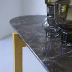 Stoneleaf - Console Stoneleaf En Chêne Massif Et Marbre -Homezia Soldes Boutique 1200 1200 console stoneleaf en chene massif et marbre 3