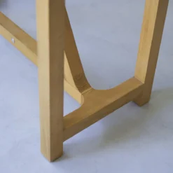 Stoneleaf - Console Stoneleaf En Chêne Massif Et Marbre -Homezia Soldes Boutique 1200 1200 console stoneleaf en chene massif et marbre 5