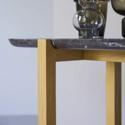 Stoneleaf - Console Stoneleaf En Chêne Massif Et Marbre -Homezia Soldes Boutique 1200 1200 console stoneleaf en chene massif et marbre 6