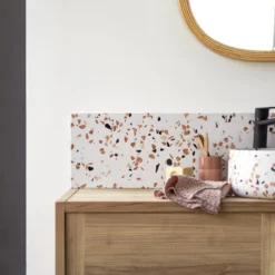 Ava - Crédence En Terrazzo Premium Brown 120 Cm