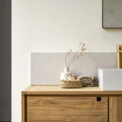 Ava - Crédence En Terrazzo Premium White 120 Cm