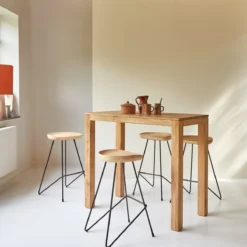 Eden - Table De Bar En Chêne Massif 2-4 Pers -Homezia Soldes Boutique 1200 1200 eden table de bar en chene massif 2 4 pers 3