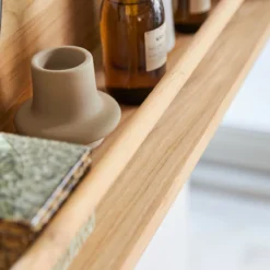 Ugo - Etagère De Salle De Bain En Teck Massif 100 Cm -Homezia Soldes Boutique 1200 1200 etagere de salle de bain en teck massif ugo 100 cm 2