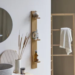 Bahya - Etagère De Salle De Bain Verticale En Teck Massif