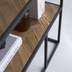 Isak - Etagère En Orme Massif Et Métal -Homezia Soldes Boutique 1200 1200 etagere en orme massif et metal isak 5