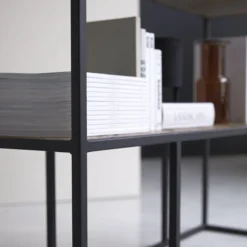 Isak - Etagère En Orme Massif Et Métal -Homezia Soldes Boutique 1200 1200 etagere en orme massif et metal isak 6