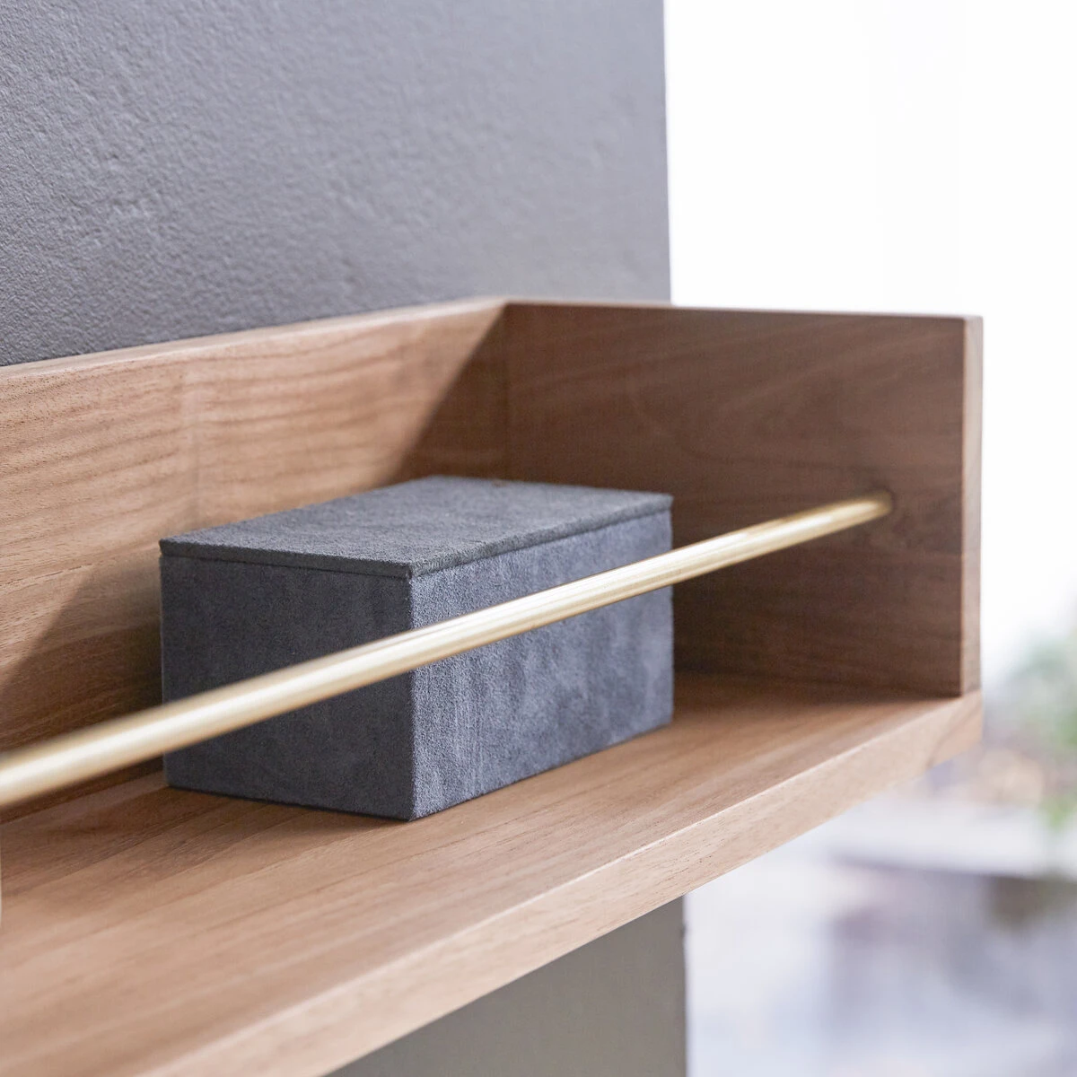 Sasha - Etagère Murale En Teck Massif 60 Cm 2 Sasha - Etagère Murale En Teck Massif 60 Cm – Image 2