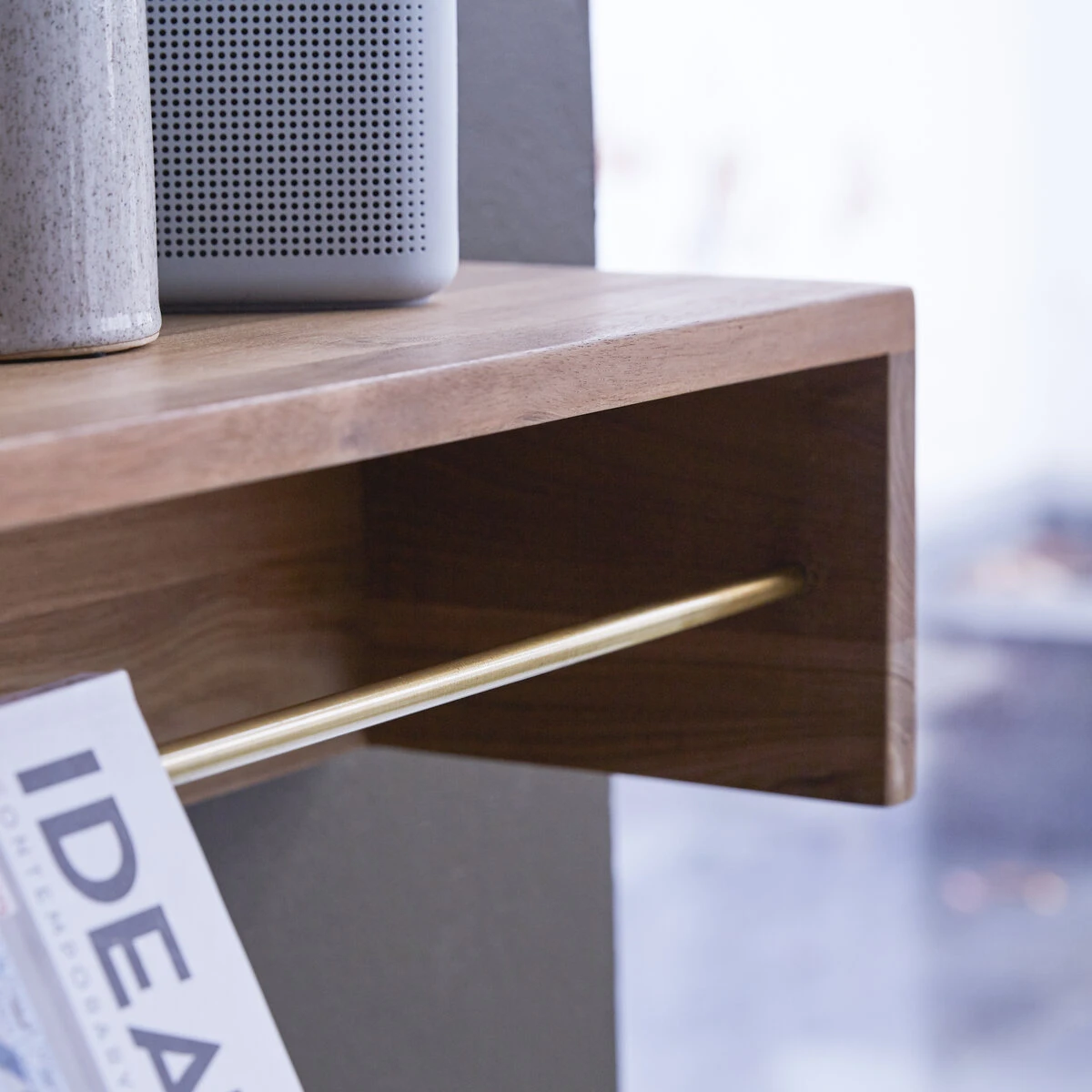 Sasha - Etagère Murale En Teck Massif 60 Cm 3 Sasha - Etagère Murale En Teck Massif 60 Cm – Image 3