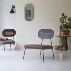 Yutapi - Fauteuil Bas Mohawk Choco En Chêne Massif