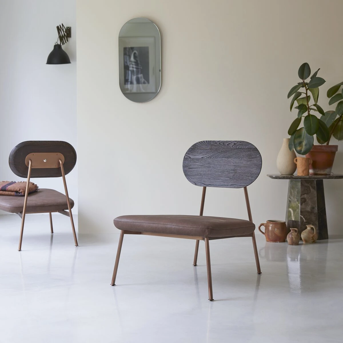 Yutapi - Fauteuil Bas Mohawk Choco En Chêne Massif 1 Yutapi - Fauteuil Bas Mohawk Choco En Chêne Massif