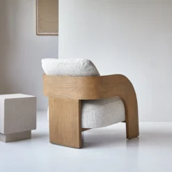 Boti - Fauteuil En Mindi Massif Et Tissu écru -Homezia Soldes Boutique 1200 1200 fauteuil boti en mindi massif et tissu ecru 3