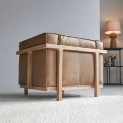 Cobbelwood - Fauteuil En Chêne Massif Et Cuir Cheyenne -Homezia Soldes Boutique 1200 1200 fauteuil cobbelwood en chene massif et cuir cheyenne 5