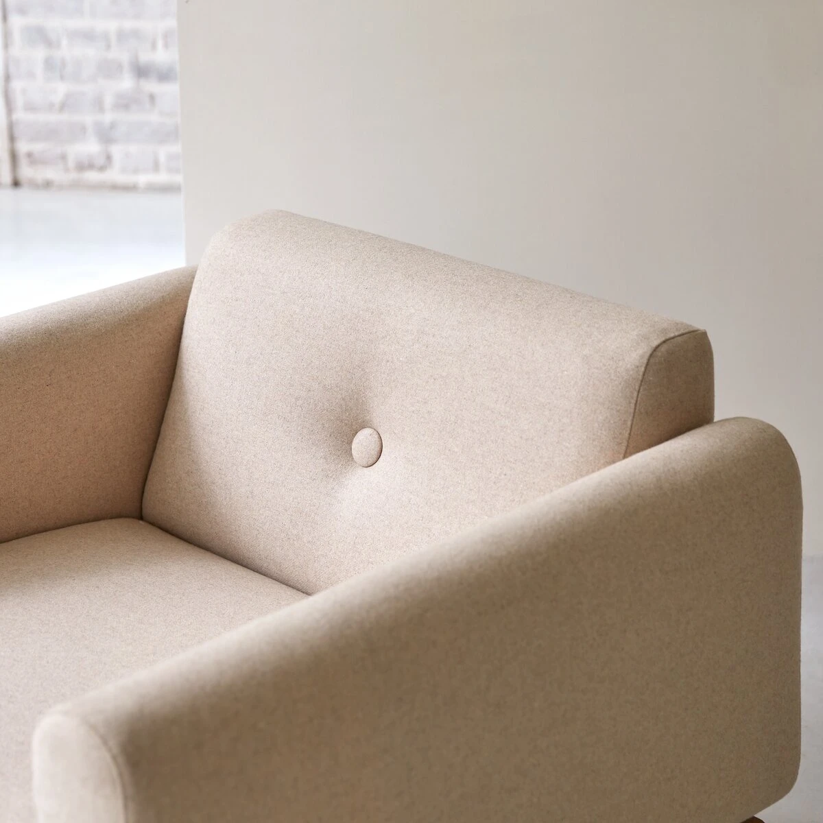 Bjorn - Fauteuil En Chêne Massif Et Tissu écru 2 Bjorn - Fauteuil En Chêne Massif Et Tissu écru – Image 2