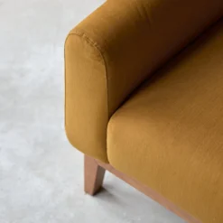 Bjorn - Fauteuil En Chêne Massif Et Tissu Moutarde -Homezia Soldes Boutique 1200 1200 fauteuil en chene massif et tissu moutarde bjorn 5