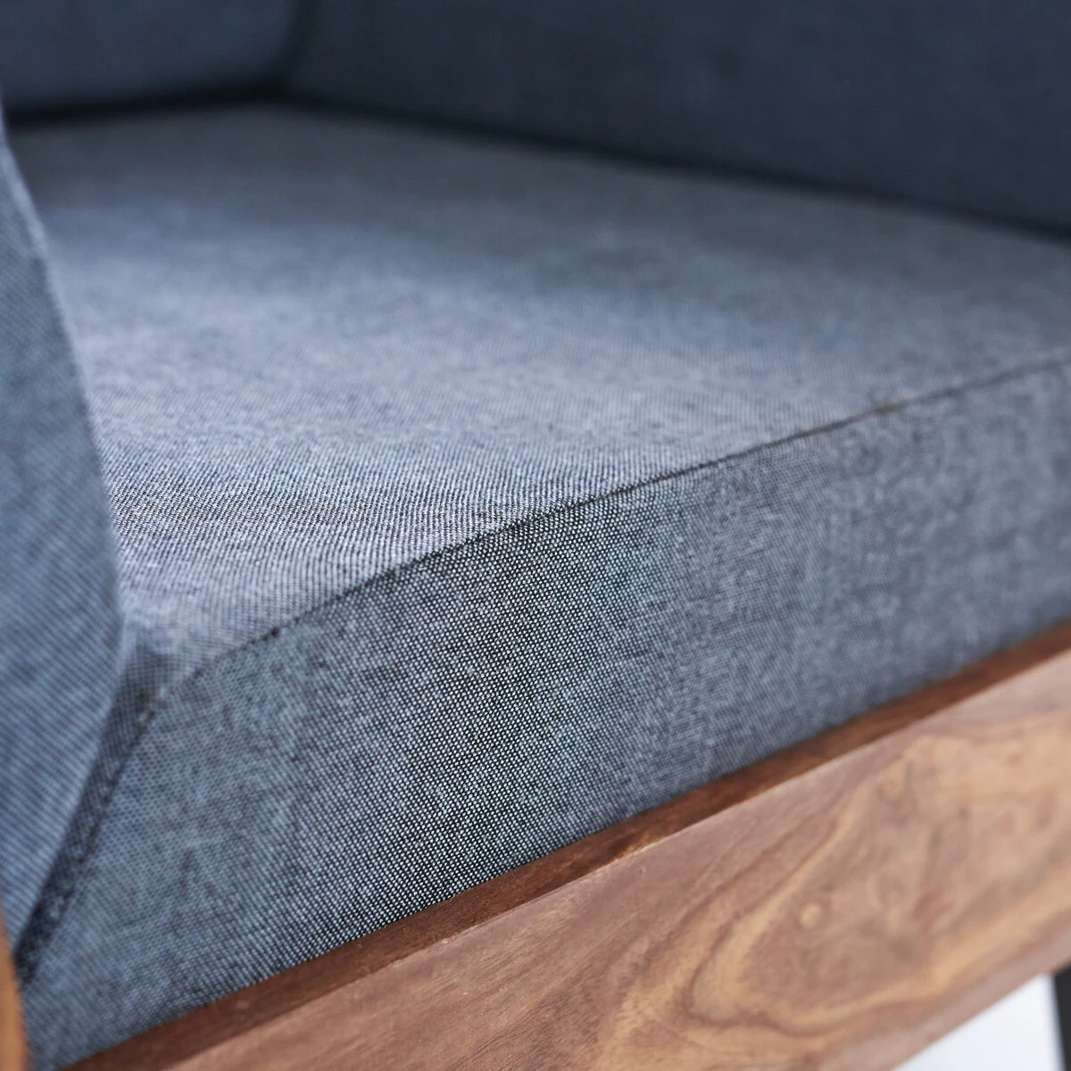 Metric - Fauteuil En Palissandre Massif Et Tissu 8 Metric - Fauteuil En Palissandre Massif Et Tissu – Image 8