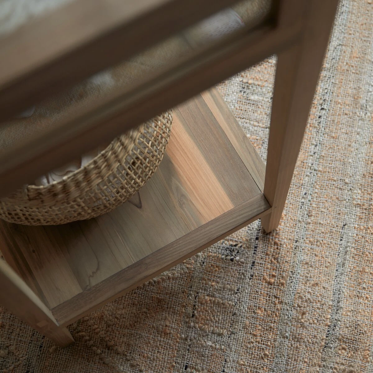 Inès - Console Vitrée En Teck Massif Recyclé 6 Inès - Console Vitrée En Teck Massif Recyclé – Image 6