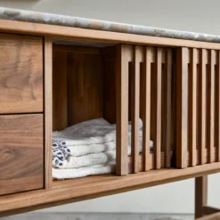 Isaure - Console En Noyer Massif Et Terrazzo Premium -Homezia Soldes Boutique 1200 1200 isaure console en noyer massif et terrazzo premium 2