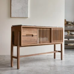 Isaure - Console En Noyer Massif Et Terrazzo Premium -Homezia Soldes Boutique 1200 1200 isaure console en noyer massif et terrazzo premium 3