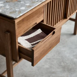 Isaure - Console En Noyer Massif Et Terrazzo Premium -Homezia Soldes Boutique 1200 1200 isaure console en noyer massif et terrazzo premium 4