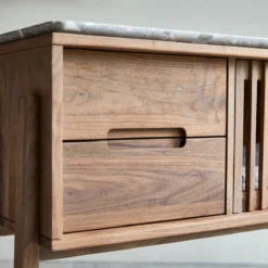 Isaure - Console En Noyer Massif Et Terrazzo Premium -Homezia Soldes Boutique 1200 1200 isaure console en noyer massif et terrazzo premium 5