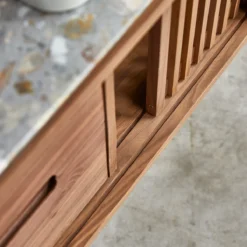 Isaure - Meuble Salle De Bain En Noyer Massif Et Terrazzo Premium 125 Cm 15 Isaure - Meuble Salle De Bain En Noyer Massif Et Terrazzo Premium 125 Cm -Homezia Soldes Boutique 1200 1200 isaure meuble salle de bain en noyer massif et terrazzo premium 125 cm 7