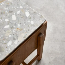 Isaure - Meuble TV En Noyer Massif Et Terrazzo Premium 175 Cm -Homezia Soldes Boutique 1200 1200 isaure meuble tv en noyer massif et terrazzo premium 175 cm 6